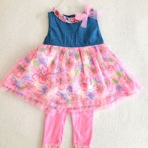 Floral and Jean Set